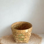 Tapered Woven Bamboo Pot